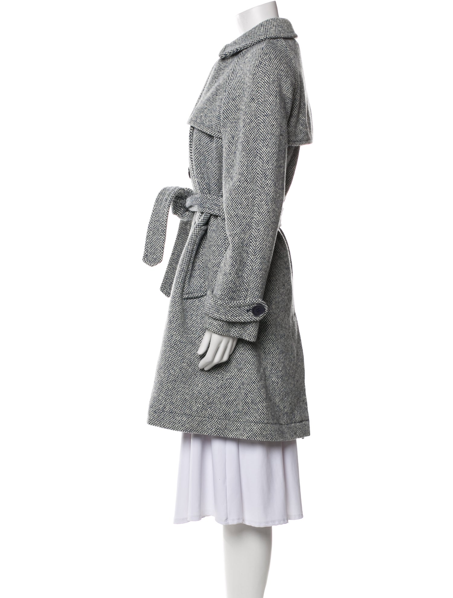 Marc Jacobs Wool Printed Trench Coat